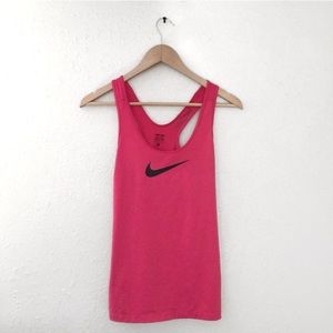 Nike; Pink Logo Tank